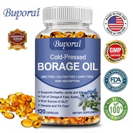 Borage Oil (Cold Pressed) 1000mg - With GLA - Highly Absorbable, Hexane-Free