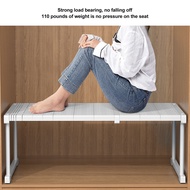 Expandable Closet Shelf Storage Rack Easy To Install High Load Bearing Capacity Space Saving Cabinet