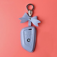 BMW 植鞣牛皮汽車鑰匙皮套 i3 i4 i8 ix G20 G30 520 刀鋒鑰匙包