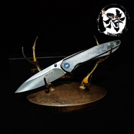 มีด​เดินป่า​ มีด​พับ​ BUCK 461เหล็ก 5Cr13mov​ คมชัดและทนต่อการสึกหรอด้ามจับอลูมิเนียม+คาร์บอนไฟเบอร์