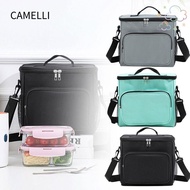 CAMELLI Insulated Lunch Bag, Tote Box  Cloth Cooler Bag, Reusable Picnic Travel Bag Lunch Box Adult Kids