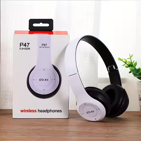 Stereo P47 Headset 5.0 Bluetooth Headset Folding Series Wireless Sports Game Headset for iPhone Xiao