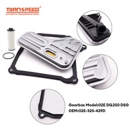 02E DQ250 DSG Transmission Oil Filter Pan Gasket Fluid Kit 02E325429D Fr VW AUDI