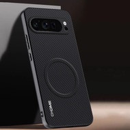 For Google Pixel 9 Pro Case Luxury Car Magnetic Holder Phone Case For Google Pixel 9 Pro 5G 9Pro Sil