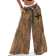 Vantigr :VT25-03 : Riley Pants กางเกงวอร์มขากว้าง ผ้าลายเสือ แต่งแถบด้านข้าง แบบยูนิเซ็กส์ ใส่ได้ทั้