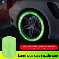 DIGIFOUNDER 1pcs/4Pcs Luminous Universal Car Valve Cap Dust-proof Decorative Tires Tyre Stem Covers 