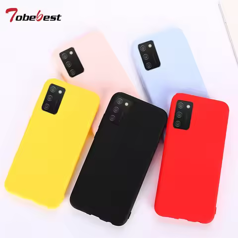 Candy Solid Color Silicone Case For Samsung Galaxy A02s SM-A025F Coque Matte Soft TPU Ultra thin Bac