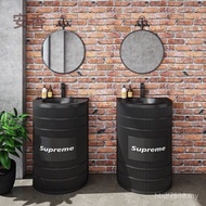 Wash Basin Column Wash Iron Retro loft Creative Wash Basin Industrial Bathroom Style Bar Restaurant 