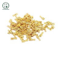 [Chicnest] 100 Pcs 6.3mm Gold Brass Car Speaker Female Spade Terminal Wire Connector BU
