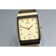 Vintage1996 Near MINT Seiko Dolce 5E61-5A00 Gold Square Tank 27mm Qz Men's Watch