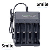 SMILE 18650 Battery Charger Short Circuit Protection Universal LED Smart Charging