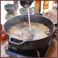 25CM 28CM 30CM 35CM Cast Iron Paella Pan Frying Pan Kitchen Cooking Pan With lid