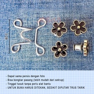 Kancing celana pengecil pinggang kancing pengecil jeans levis longgar kebesaran model kait cantolan 
