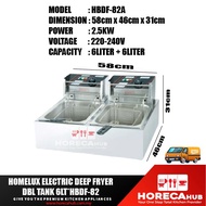 HOMELUX ELECTRIC DEEP FRYER DBL TANK 6LT*HBDF-82A (HORECA)