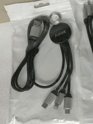 3合1充電線USB cable/Type-C, Micro, Lightning/發光Logo