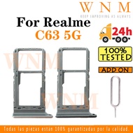 For Realme C63 5G Sim Card Tray Sim Card Slot Holder Card Holder Reader SD Slot Adapter Replacement 