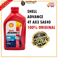 SHELL ADVANCE 4T AX3 SAE40 ENGINE OIL MINYAK HITAM (100% ORIGINAL SHELL MALAYSIA)