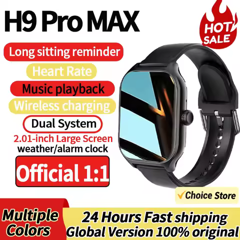 LAXASFIT 2025 New Smart Watch H9 Pro MAX 2.01-inch HD Display Bluetooth Call Message Alert Sports Mo