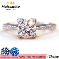 1 Carat Hug Ring for Women 925 Silver Moissanite Adjustable Promise Ring