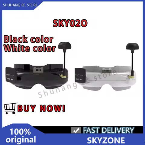 SKYZONE SKY02O OLED 5.8GHz 2S-6S FPV Goggle with Patch and Omni Antenna Built-in Headtracker DVR 640