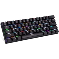 MOTOSPEED Wired/Wireless 3.0 Mechanical Keyboard 60% Compact 61 Keys RGB Backlit Type-C Gaming Red Switch