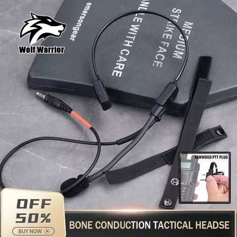 WADSN Tactic True Bone Conduction Earphones MH180-V Hunting game headphones For Interface 7.0PLUG PT