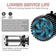 Y6 H4 LED Projector Headlight Projector Lens with Fan Cooling 90W Automobile Hi Lo Beam Bulb 12V 650