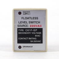 ปั๊มสวิตช์ตัวควบคุมระดับน้ำ C61F-GP รีเลย์ระดับน้ำ C61F-GP สวิตช์อัตโนมัติพร้อมซ็อกเก็ตฐาน AC220V 50