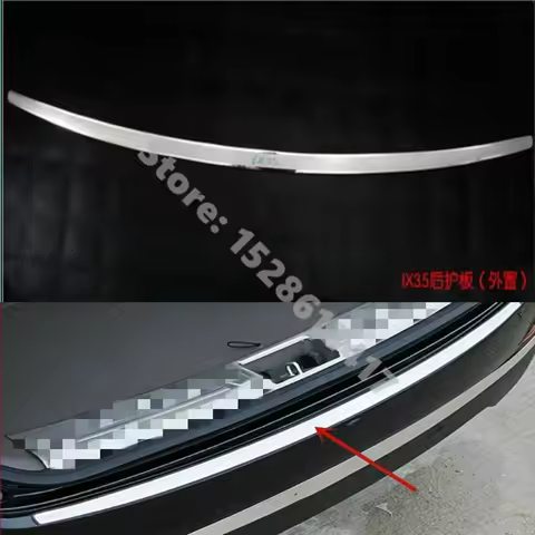Stainless Steel Rear Door Bumper Protector Sill Plate Trunk Tread Plate Trim for 2010-2017 Hyundai I