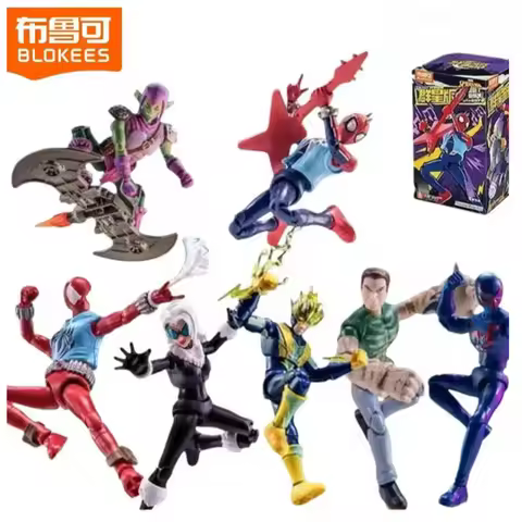 BLOKEES Building Block Man Marvel Many Stars Edition 6nd Spider-Man Electro Green Goblin Assembly Mo
