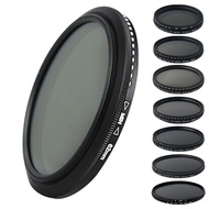 ND2-400 ND Filter 49/52/55/58/62/67/72/77/82 Adjustable 1-9 Gear ND Filter