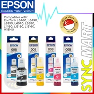 [100% Original] Epson 008 Black Cyan Magenta Yellow Ink Bottle for L15150