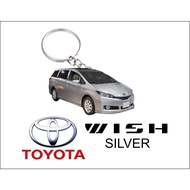 Toyota wish silver keychain 2d accessories