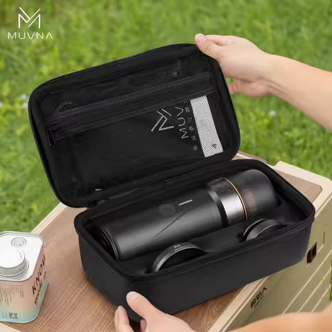 MUVNA Espresso Creed 9Bar Portable coffee maker for Camping Travel Self-Heating Coffee Machine Porta