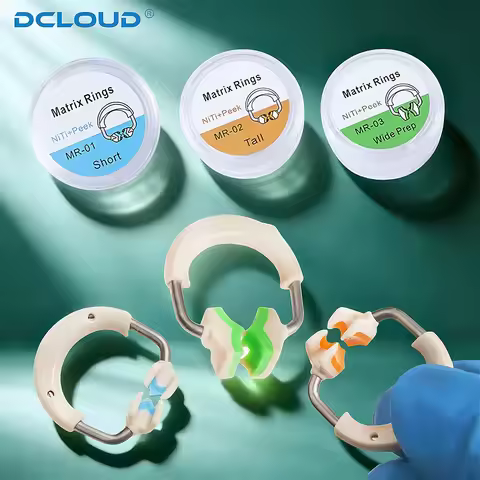 DCLOUD Dental Niti Contoured Matrix Bands Rings Garrison Style Sectional Matrix System with Clamp Cl