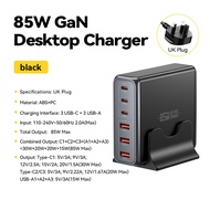 Essager 85W GaN USB Charger6in1 Desktop Fast Charge USB Type C Charger  For iPhone17 16 15Pro  Xiaom