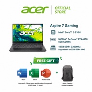 ACER Aspire 7 A715-59G-555Y Gaming Laptop (Intel® Core™ 5 210H/RTX4050 6GB GDDR6/16GB DDR4/512GB/15.