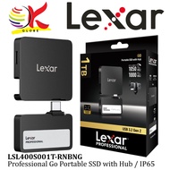 LEXAR SL400 Professional Go Portable SSD 1TB 2TB External Solid State Drive with Hub for ProRes Vide