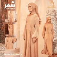 Shimmer Abaya in Brown