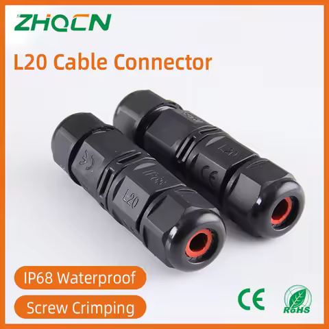IP68 Waterproof Connector L20 20A LED Light Outdoor Cable Wire Quick Terminal Connector 2Pin 3Pin 4P