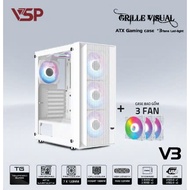 <ATX> PC Case (Case) installed with dual xeon VSP V3 with 3 fans, WHITE, can install main dual xeon