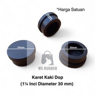 Rubber Feet Dop 1 1/ 4 Inch POLOS Diameter 30mm Rubber Cover for Table, Chair, Rack, Round Iron Pipe