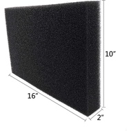 JIH Aquarium Foam Filter Pad,16 x 10 x 2 inch Cut to Fit Sponge Filter Media for Fish Tank,30PPI DXC