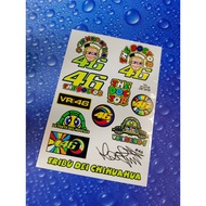 Sticker 46 Valentino Rossi The Doctor Universal Sticker Helmet Motor Car Universal Size A4 Sticker H