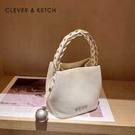 Elegant Clever&Ketch Womens Bucket Bag Crossbody Simple Fashion Trend Handbag Single Shoulder Soft H