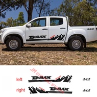 4x4 isuzu Dmax car stickers, cutting stickers, Dmax mountain striping stickers, Dmax body variation 