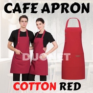 DUONET Apron Kitchen Water Proof Black Appron Barista Cafe Aproon Cotton Epren Kain Hitam Epron Dapu