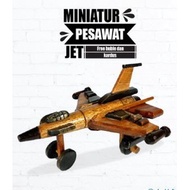 Teak Wood Miniature Craft Aircraft MODEL F16