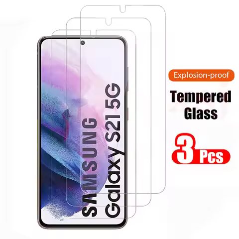 3PCS Full Cover Tempered Glass On the For Samsung S21 5G S23 S22 Plus S20 FE Screen Protector On Sam