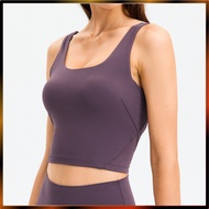Lulu European and American new nude yoga vest running fitness sports top DW120